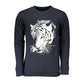 Blue Cotton Men Sweater
