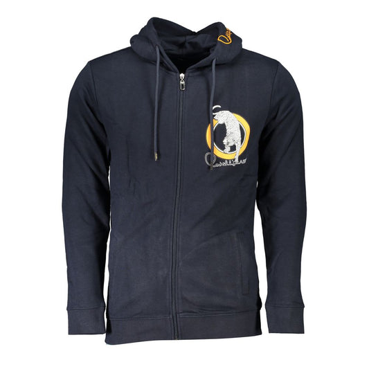 Blue Cotton Men's Sweater Hoodie