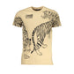 Beige Cotton Men T-Shirt