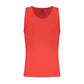 Red Cotton Men Tank Top