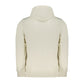 White Cotton Men Sweater with Hood