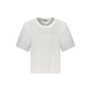 White Cotton Women T-Shirt