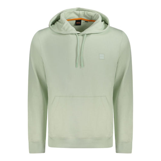 Green Cotton Men Sweater