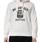 White Cotton DG ROYAL Print Hooded Sweater