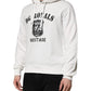 White Cotton DG ROYAL Print Hooded Sweater