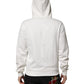 White Cotton DG ROYAL Print Hooded Sweater