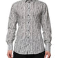 White Floral Print Casual Long Sleeves Shirt