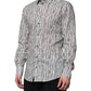 White Floral Print Casual Long Sleeves Shirt