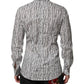 White Floral Print Casual Long Sleeves Shirt