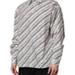 White Striped Long Sleeves Men Formal Shirt