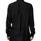 Dark Blue Silk MARTINI Men Formal Dress Shirt