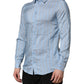 Blue Striped MARTINI Long Sleeves Dress Shirt