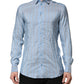 Blue Striped MARTINI Long Sleeve Dress Shirt