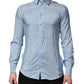 Blue Striped MARTINI Long Sleeves Dress Shirt