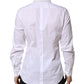 White Cotton GOLD Long Sleeves Dress Shirt