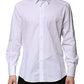 White Cotton GOLD Long Sleeves Dress Shirt