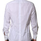 White Cotton GOLD Long Sleeves Dress Shirt