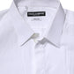 White Cotton GOLD Long Sleeves Dress Shirt