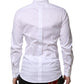White Cotton GOLD Long Sleeve Men Dress Shirt