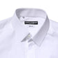 White Cotton GOLD Long Sleeve Men Dress Shirt
