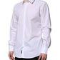 White Cotton GOLD Long Sleeves Dress Shirt