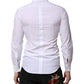 White Cotton GOLD Long Sleeves Men Dress Shirt