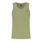 Green Cotton Men Shirt