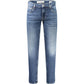 Blue Cotton Jeans Denim