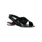 Black Leather Women Sandal