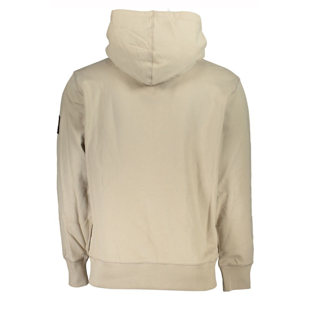 Beige Cotton Men Sweater