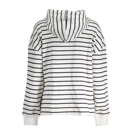 White Cotton Women's Hooded Sweater
