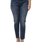 Blue Low Waist Cotton Skinny Denim Jeans