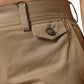 Brown Cotton Cargo Tapered Pants