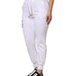 White Cotton Stretch Jogger Sweatpants Pants