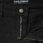 Black Cotton Mid Waist Denim Jeans