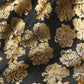 Black Gold Floral Print Jacquard Mini Skirt