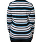 Multicolor Stripes Long Sleeves V-neck Top