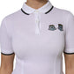 White Cotton Short Sleeves Collared Polo Top