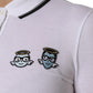 White Cotton Short Sleeves Collared Polo Top
