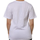 White Cotton Short Sleeve V-Neck Top T-shirt