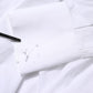 White Cotton Collared Shirt Long Sleeve Top
