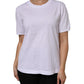 White Cotton Short Sleeve Round Neck T-shirt