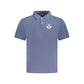 Blue Cotton Men Polo