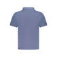 Blue Cotton Men Polo