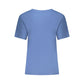 Blue Cotton Women T-Shirt
