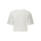 White Cotton Women T-Shirt