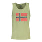Green Cotton Men Shirt