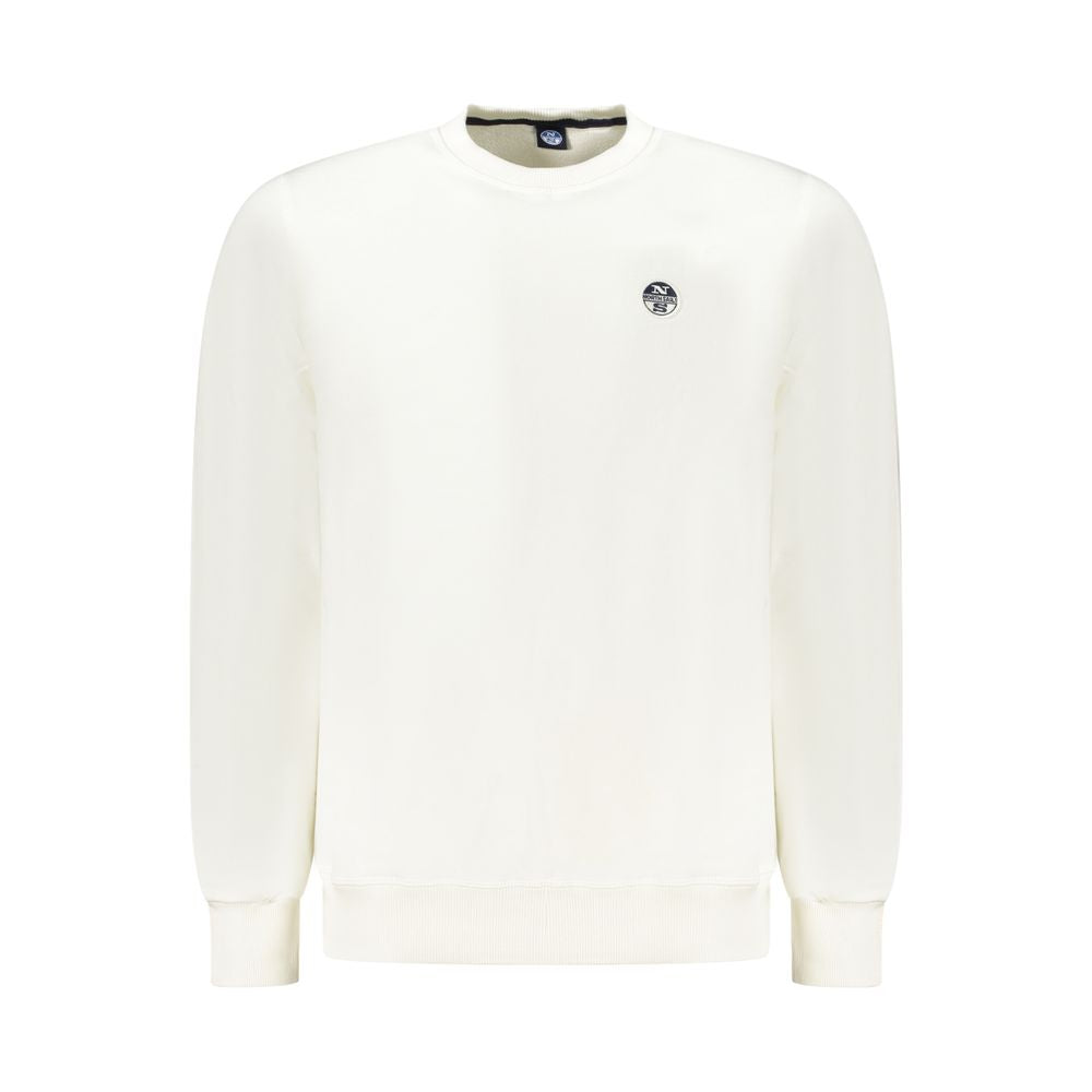 White Cotton Men Sweatshirt