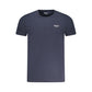 Blue Cotton Men T-Shirt