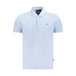 Light Blue Cotton Men Polo Shirt